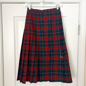 David Brooks Tartan Plaid Midi Skirt